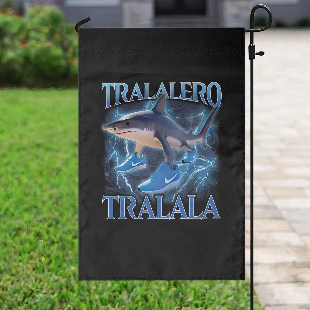 Tralalero Tralala Shark Garden Flag Funny Internet Brainrot Memes Gen Alpha TS10 Print Your Wear