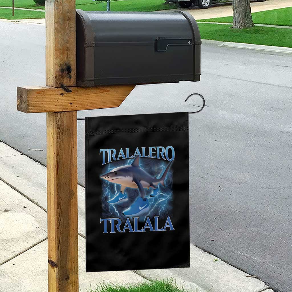 Tralalero Tralala Shark Garden Flag Funny Internet Brainrot Memes Gen Alpha TS10 Print Your Wear