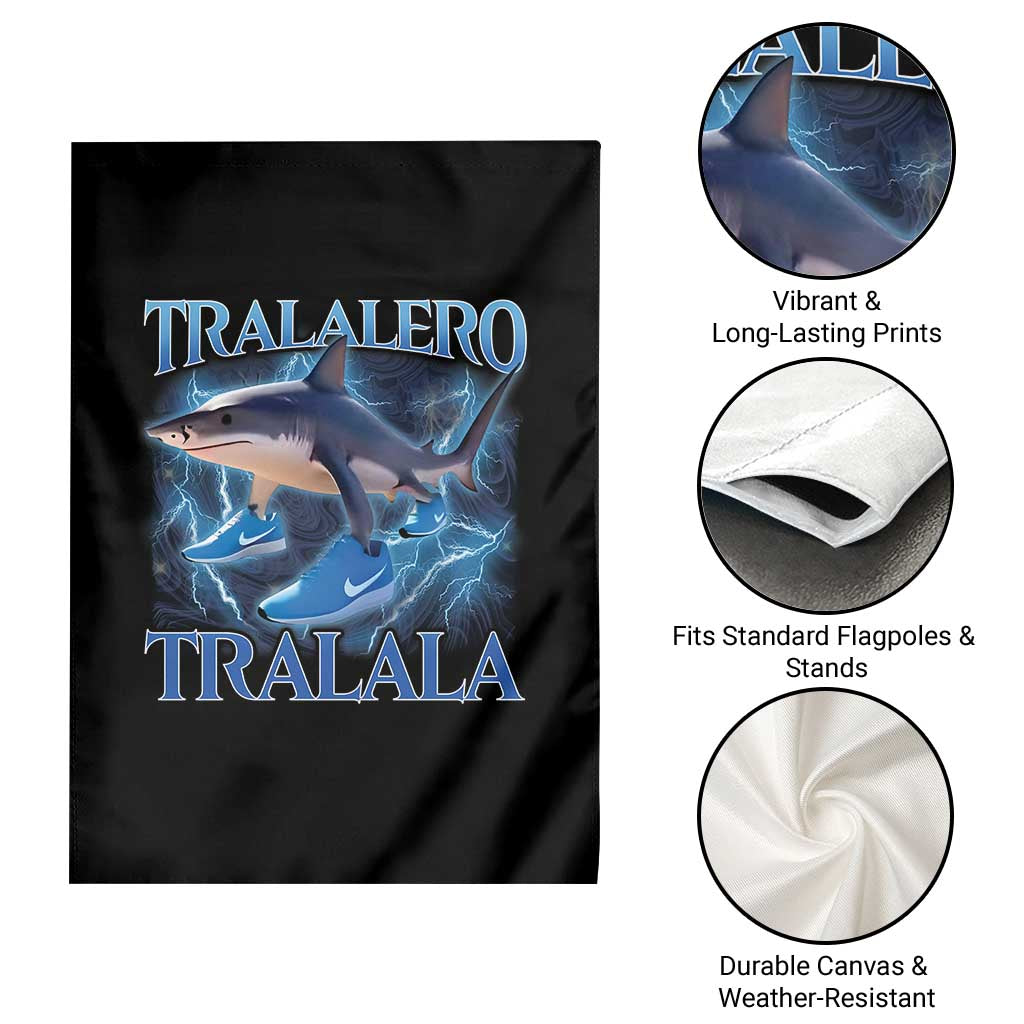 Tralalero Tralala Shark Garden Flag Funny Internet Brainrot Memes Gen Alpha TS10 Print Your Wear