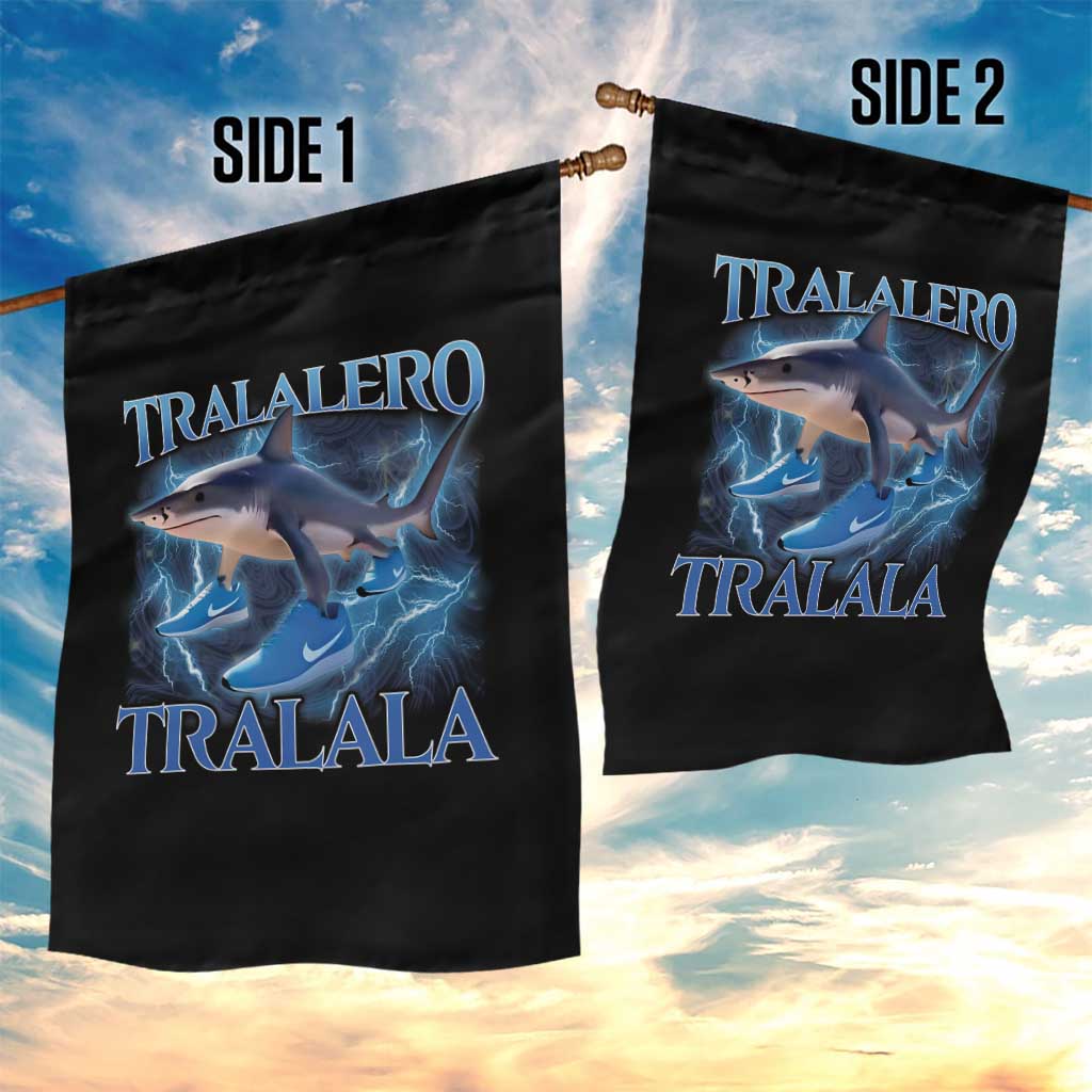 Tralalero Tralala Shark Garden Flag Funny Internet Brainrot Memes Gen Alpha TS10 Print Your Wear