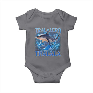 Tralalero Tralala Shark Baby Onesie Funny Internet Brainrot Memes Gen Alpha TS10 Charcoal Print Your Wear