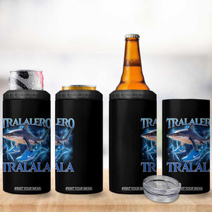 Tralalero Tralala Shark 4 in 1 Can Cooler Tumbler Funny Internet Brainrot Memes Gen Alpha TS10 Print Your Wear
