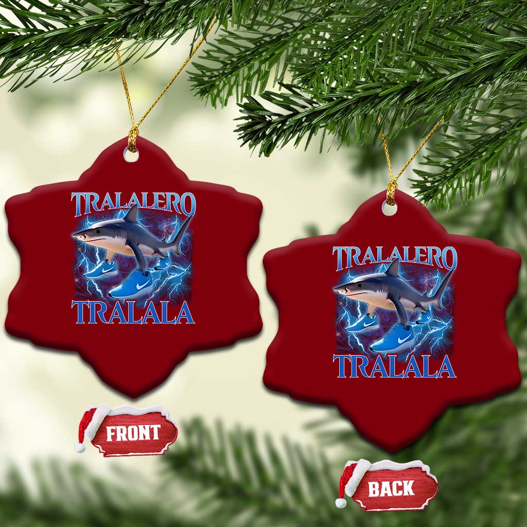 Tralalero Tralala Shark Ceramic Ornament Funny Internet Brainrot Memes Gen Alpha TS10 Print Your Wear