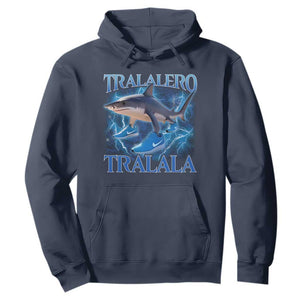 Tralalero Tralala Shark Hoodie Funny Internet Brainrot Memes Gen Alpha TS10 Navy Print Your Wear