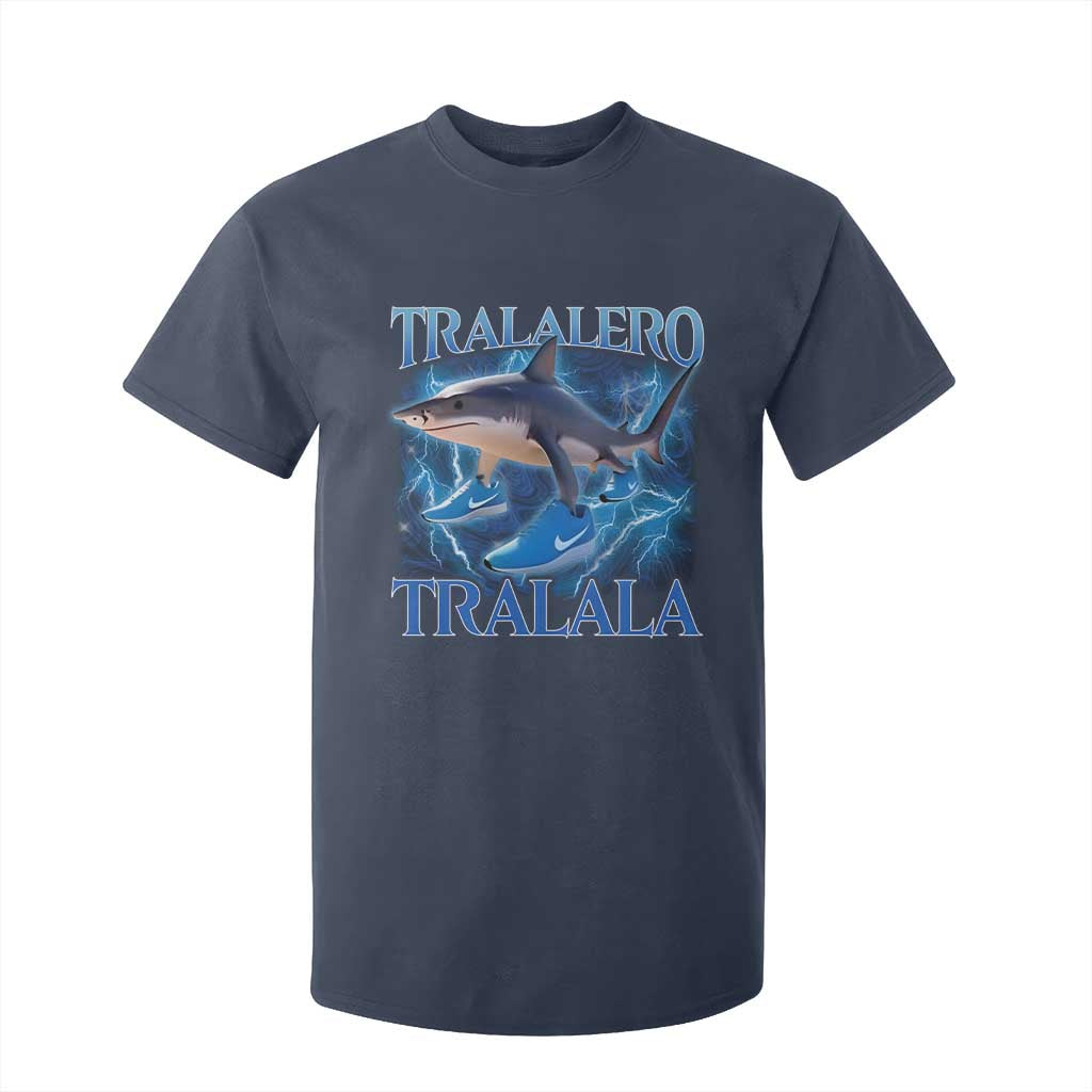 Tralalero Tralala Shark T Shirt For Kid Funny Internet Brainrot Memes Gen Alpha TS10 Navy Print Your Wear