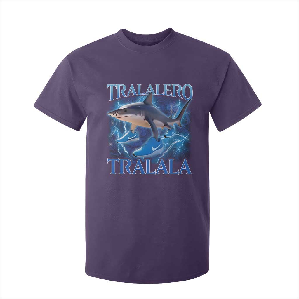 Tralalero Tralala Shark T Shirt For Kid Funny Internet Brainrot Memes Gen Alpha TS10 Purple Print Your Wear