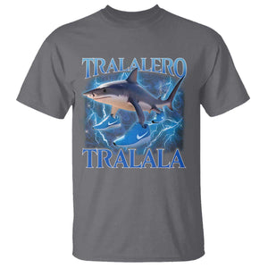 Tralalero Tralala Shark T Shirt Funny Internet Brainrot Memes Gen Alpha TS10 Charcoal Print Your Wear