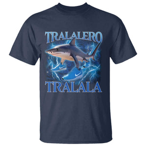 Tralalero Tralala Shark T Shirt Funny Internet Brainrot Memes Gen Alpha TS10 Navy Print Your Wear