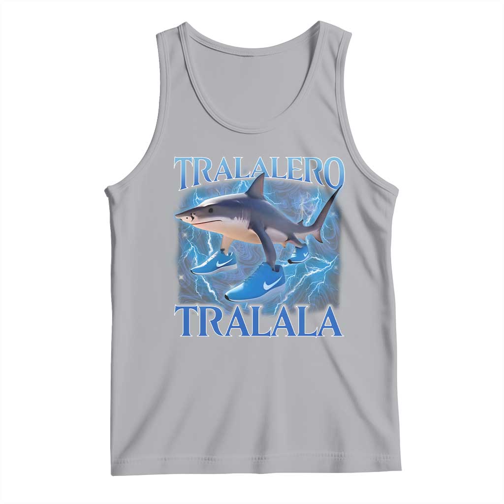 Tralalero Tralala Shark Tank Top Funny Internet Brainrot Memes Gen Alpha TS10 Athletic Heather Print Your Wear