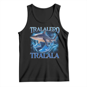 Tralalero Tralala Shark Tank Top Funny Internet Brainrot Memes Gen Alpha TS10 Black Print Your Wear