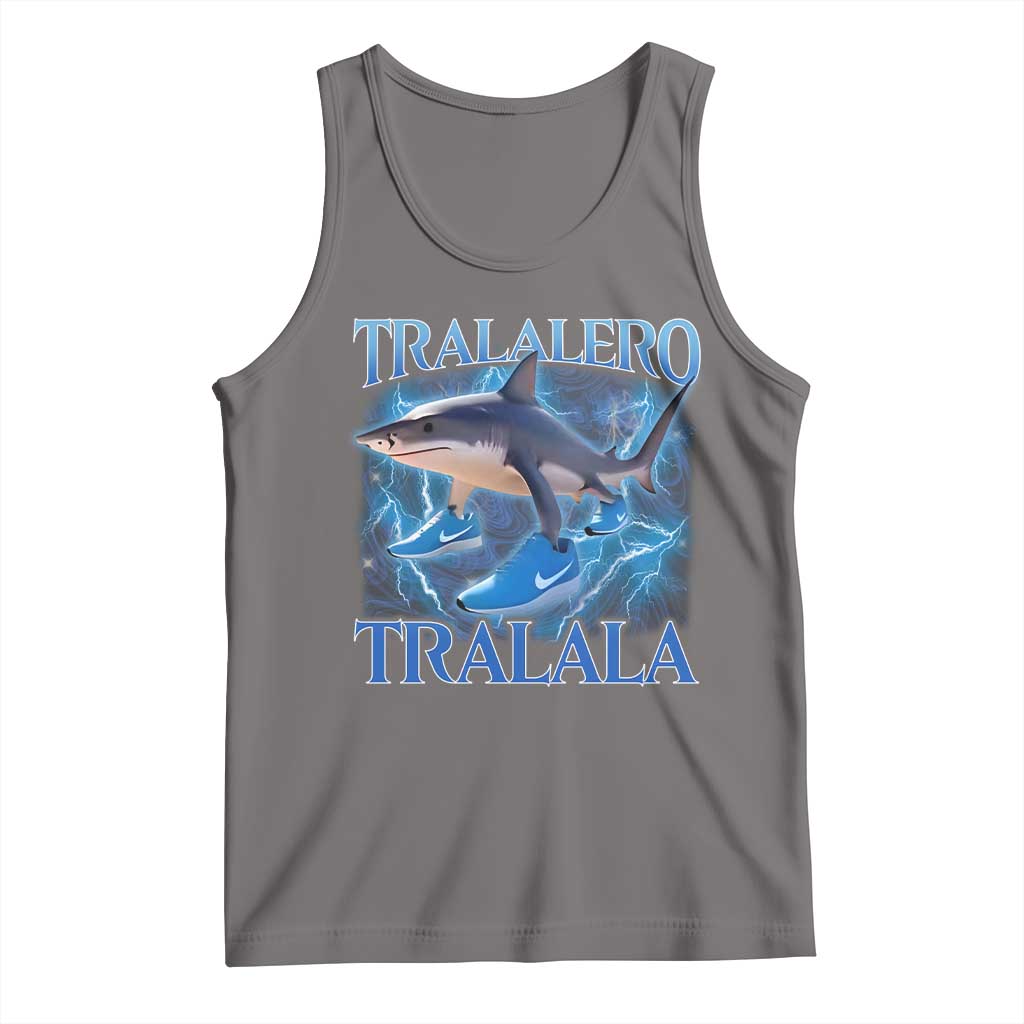 Tralalero Tralala Shark Tank Top Funny Internet Brainrot Memes Gen Alpha TS10 Deep Heather Print Your Wear