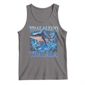 Tralalero Tralala Shark Tank Top Funny Internet Brainrot Memes Gen Alpha TS10 Deep Heather Print Your Wear
