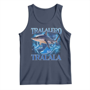 Tralalero Tralala Shark Tank Top Funny Internet Brainrot Memes Gen Alpha TS10 Navy Print Your Wear