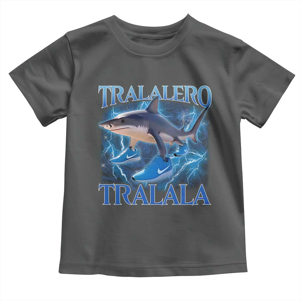 Tralalero Tralala Shark Toddler T Shirt Funny Internet Brainrot Memes Gen Alpha TS10 Dark Heather Print Your Wear