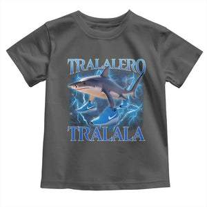 Tralalero Tralala Shark Toddler T Shirt Funny Internet Brainrot Memes Gen Alpha TS10 Dark Heather Print Your Wear