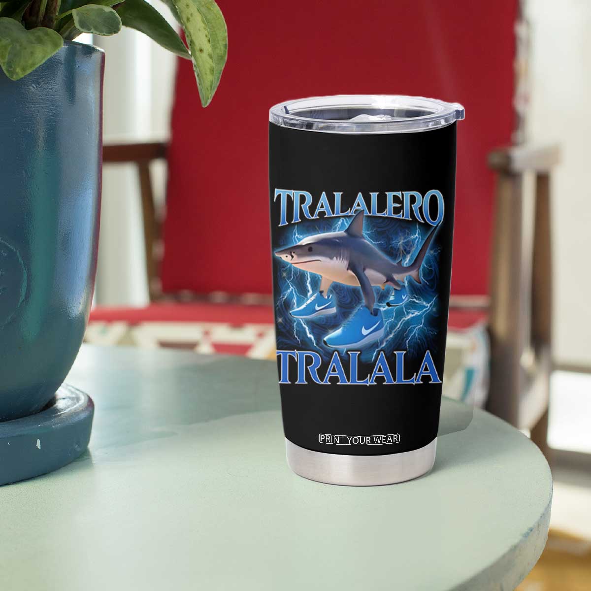 Tralalero Tralala Shark Tumbler Cup Funny Internet Brainrot Memes Gen Alpha TS10 Print Your Wear