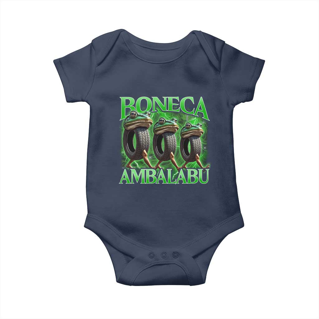 Boneca Ambalabu Frog Baby Onesie Funny Internet Brainrot Memes Gen Alpha TS10 Navy Print Your Wear