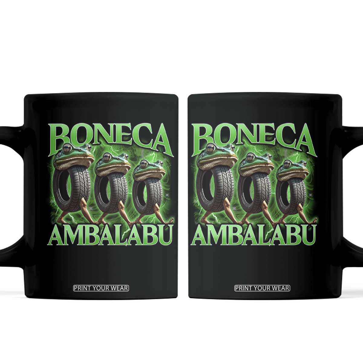 Boneca Ambalabu Frog Coffee Mug Funny Internet Brainrot Memes Gen Alpha TS10 Black Print Your Wear