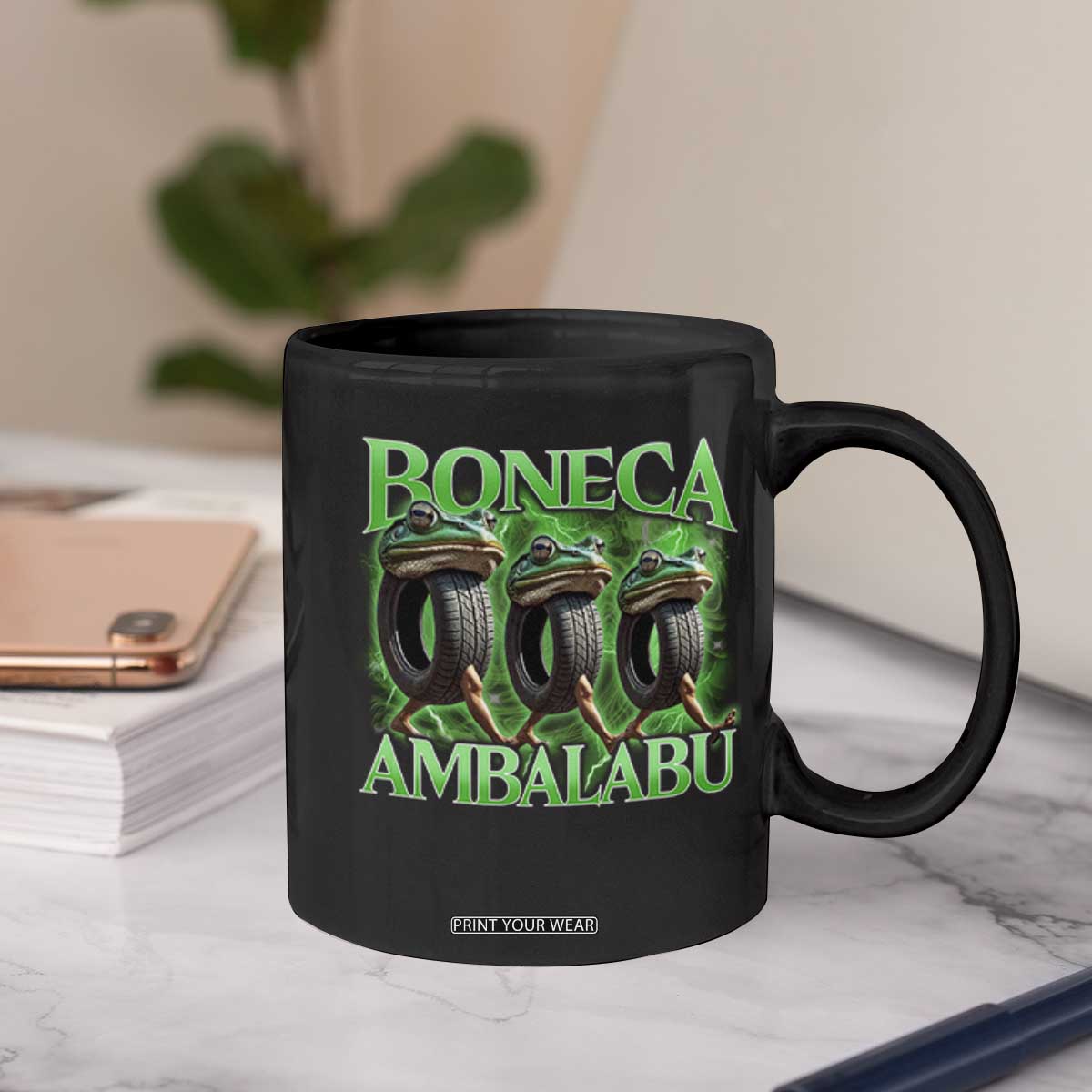 Boneca Ambalabu Frog Coffee Mug Funny Internet Brainrot Memes Gen Alpha TS10 Print Your Wear