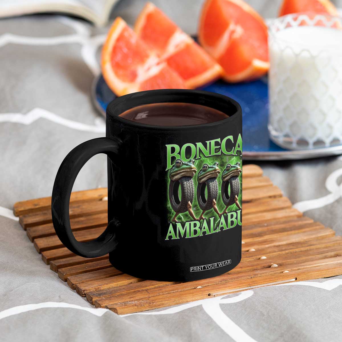 Boneca Ambalabu Frog Coffee Mug Funny Internet Brainrot Memes Gen Alpha TS10 Print Your Wear