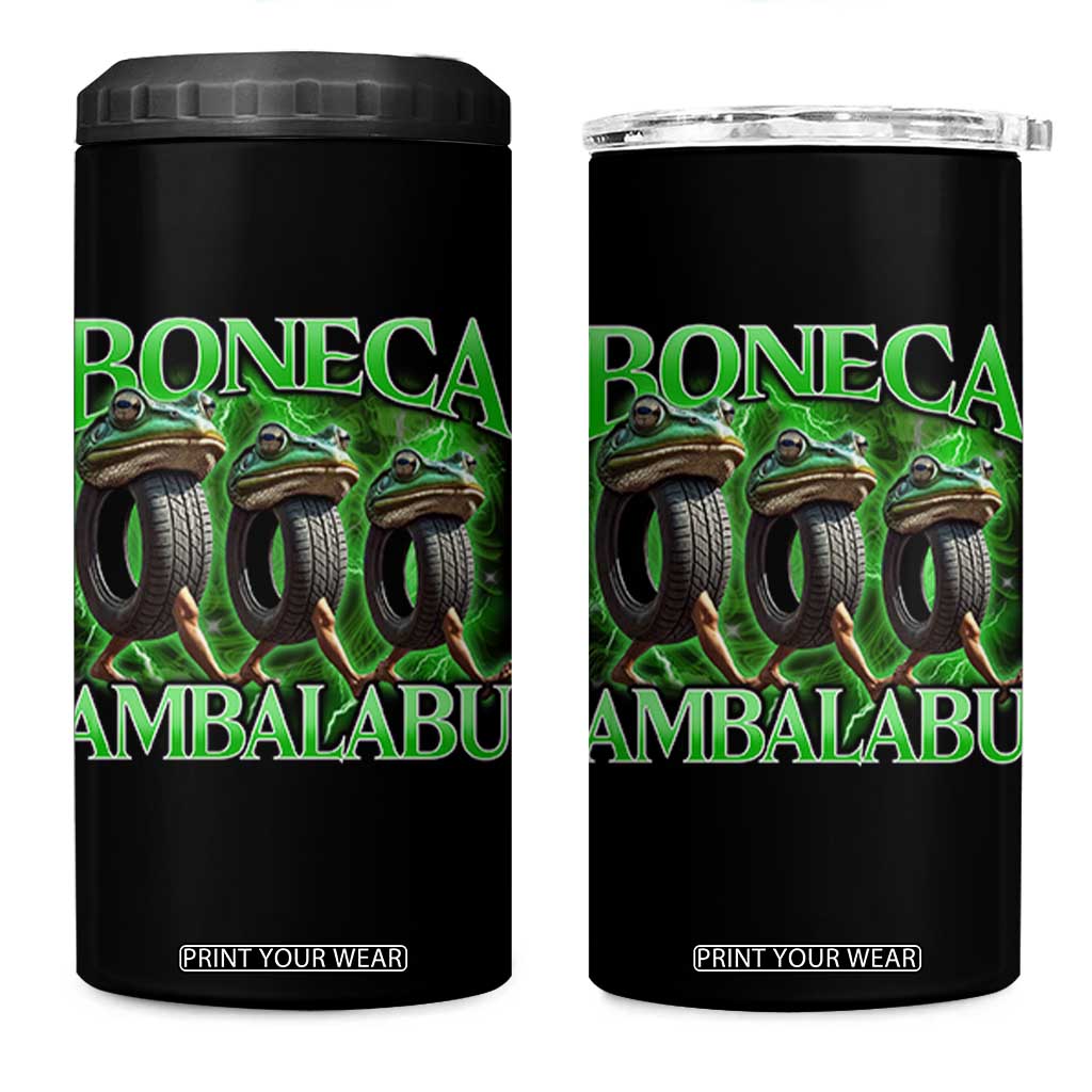Boneca Ambalabu Frog 4 in 1 Can Cooler Tumbler Funny Internet Brainrot Memes Gen Alpha TS10 One Size: 16 oz Black Print Your Wear