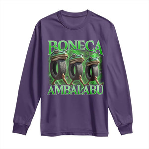 Boneca Ambalabu Frog Long Sleeve Shirt Funny Internet Brainrot Memes Gen Alpha TS10 Purple Print Your Wear