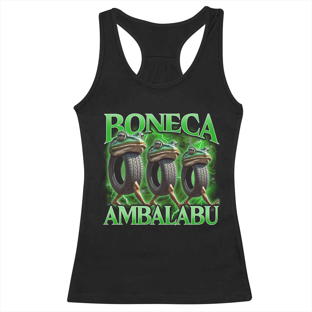 Boneca Ambalabu Frog Racerback Tank Top Funny Internet Brainrot Memes Gen Alpha TS10 Black Print Your Wear
