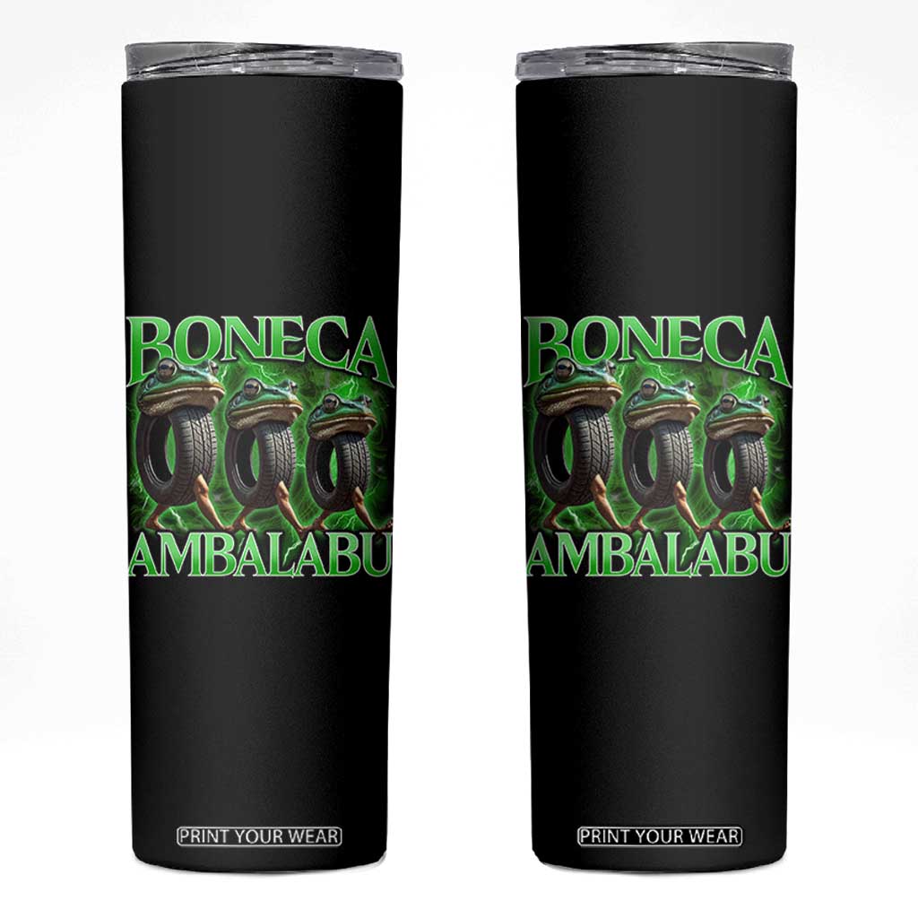 Boneca Ambalabu Frog Skinny Tumbler Funny Internet Brainrot Memes Gen Alpha TS10 Black Print Your Wear
