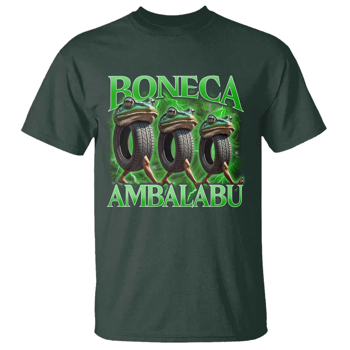 Boneca Ambalabu Frog T Shirt Funny Internet Brainrot Memes Gen Alpha TS10 Dark Forest Green Print Your Wear