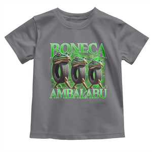 Boneca Ambalabu Frog Toddler T Shirt Funny Internet Brainrot Memes Gen Alpha TS10 Charcoal Print Your Wear