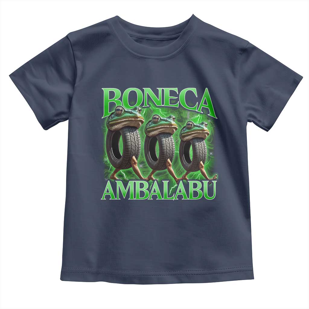 Boneca Ambalabu Frog Toddler T Shirt Funny Internet Brainrot Memes Gen Alpha TS10 Navy Print Your Wear