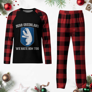 Dear Greenland We Hate Him Too Plaid Pajama Set Political Protest TS10 Buffalo Plaid Print Your Wear