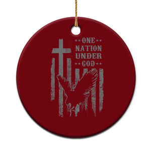 One Nation Under God Ceramic Ornament American Flag Bald Eagle 4th Of July Patriotic Christian TS10 1pc Red Print Your Wear