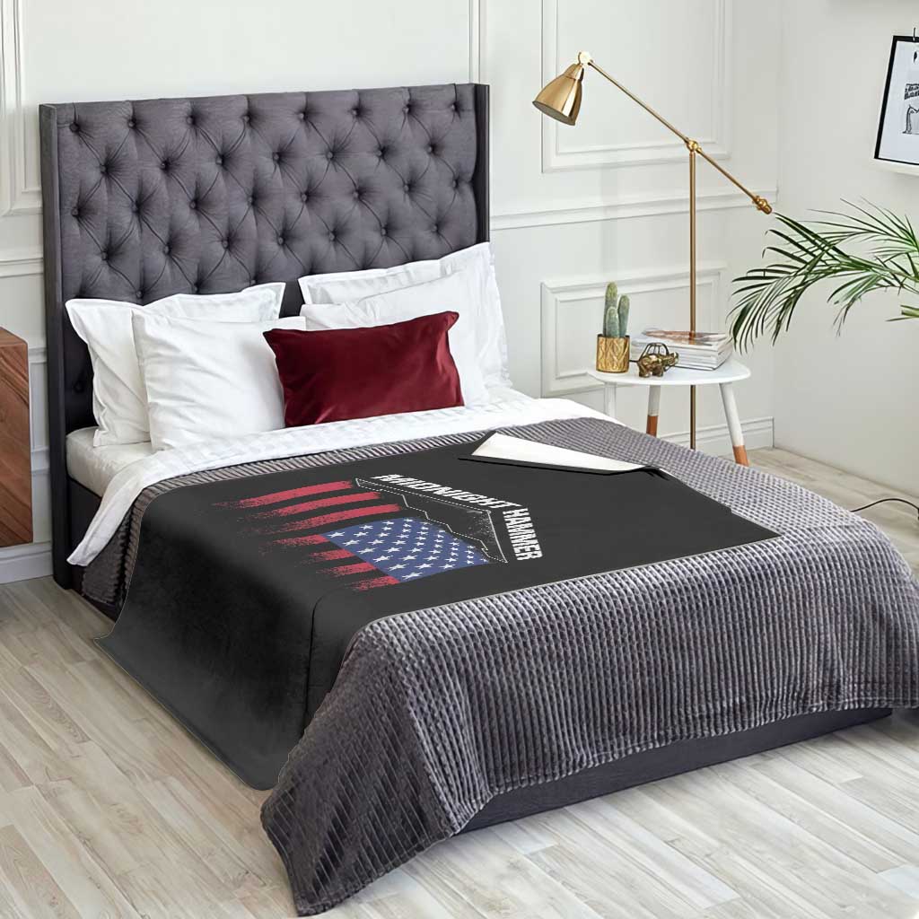 Operation Midnight Hammer Throw Blanket Tactical Warfare Jets Bombers Military American Flag TS10 Print Your Wear