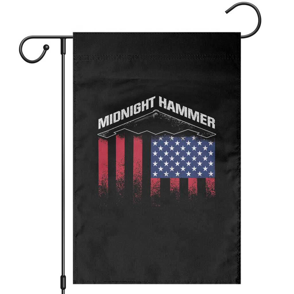 Operation Midnight Hammer Garden Flag Tactical Warfare Jets Bombers Military American Flag TS10 Black Print Your Wear