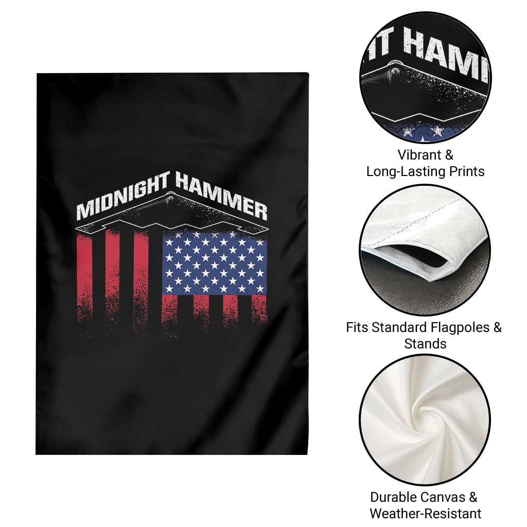 Operation Midnight Hammer Garden Flag Tactical Warfare Jets Bombers Military American Flag TS10 Print Your Wear