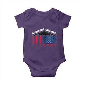 Operation Midnight Hammer Baby Onesie Tactical Warfare Jets Bombers Military American Flag TS10 Purple Print Your Wear