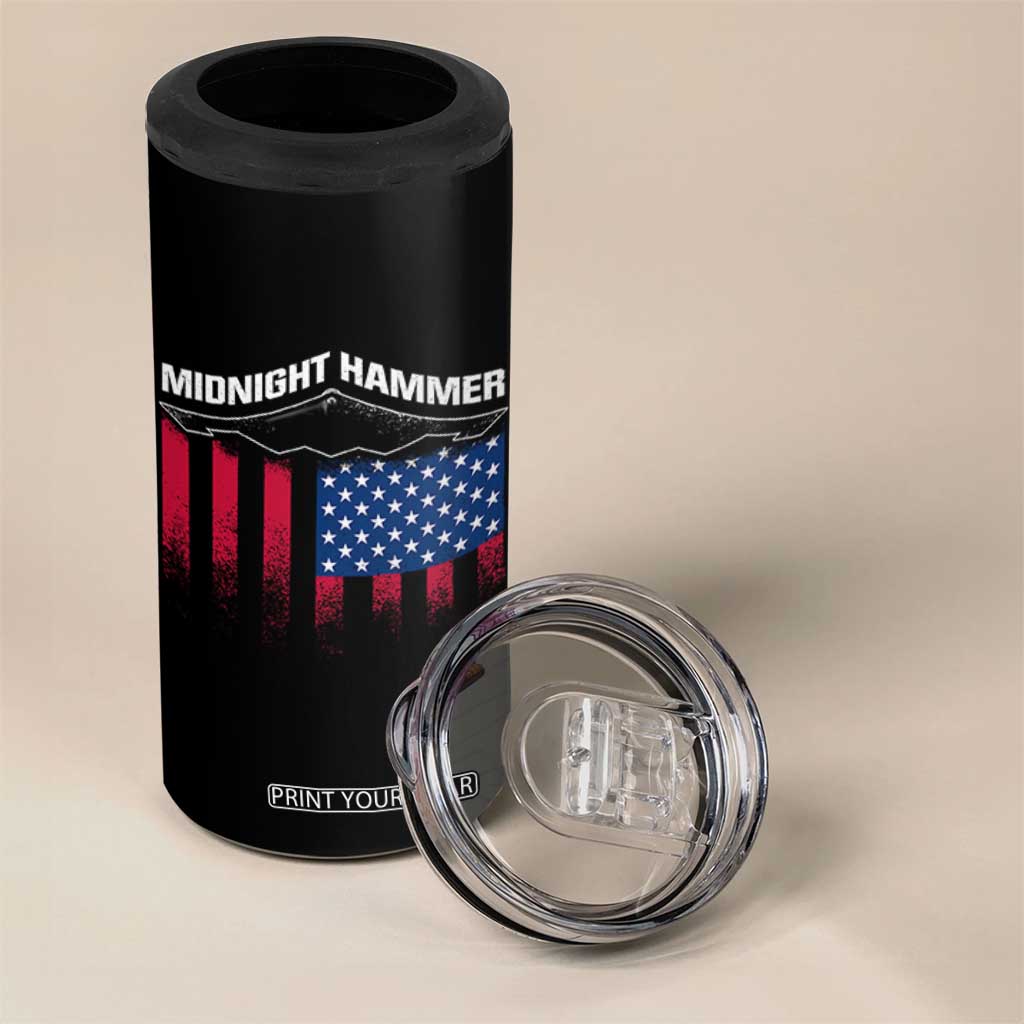 Operation Midnight Hammer 4 in 1 Can Cooler Tumbler Tactical Warfare Jets Bombers Military American Flag TS10 Print Your Wear