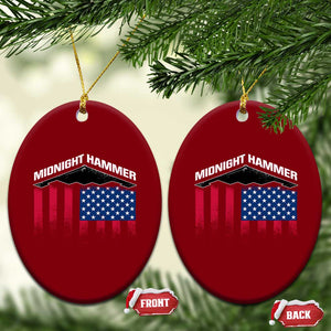 Operation Midnight Hammer Ceramic Ornament Tactical Warfare Jets Bombers Military American Flag TS10 Print Your Wear