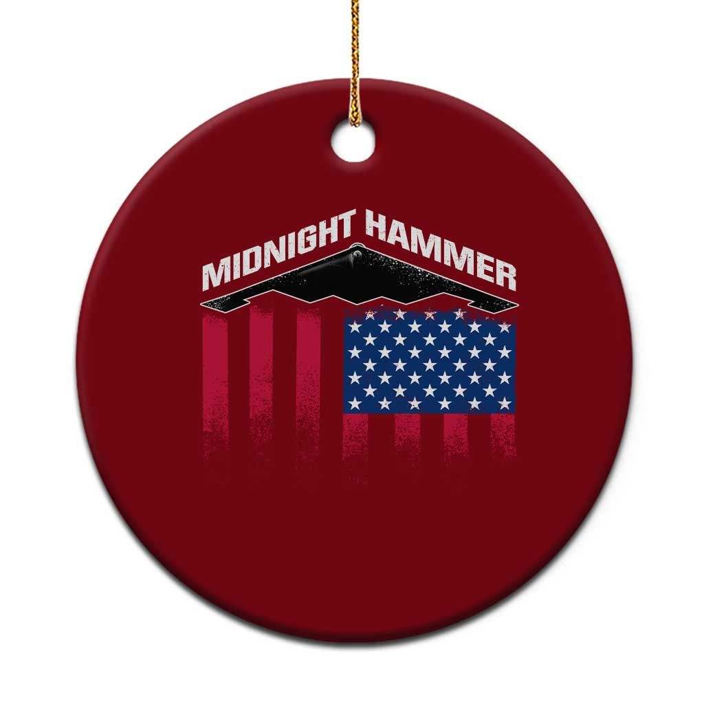 Operation Midnight Hammer Ceramic Ornament Tactical Warfare Jets Bombers Military American Flag TS10 1pc Red Print Your Wear