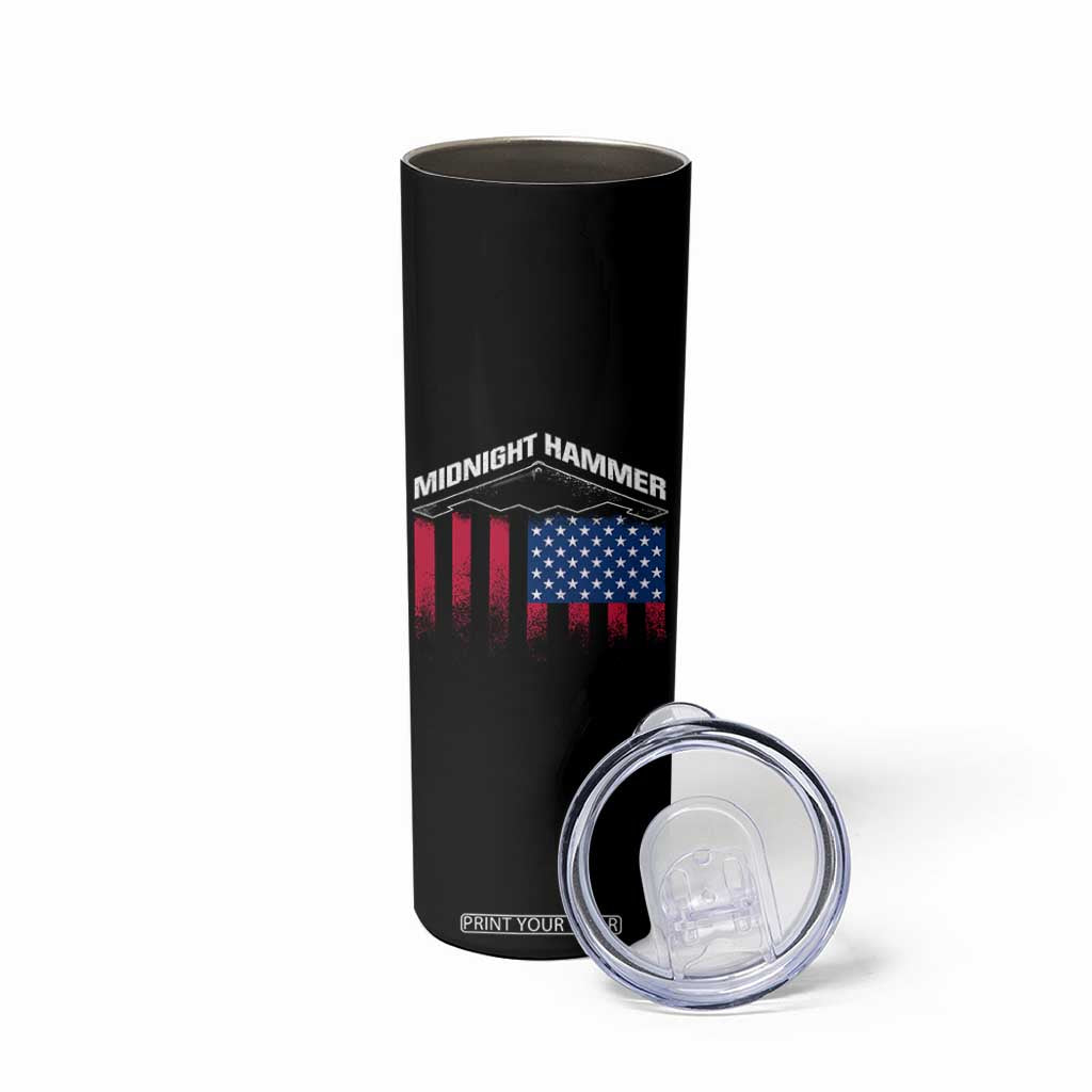 Operation Midnight Hammer Skinny Tumbler Tactical Warfare Jets Bombers Military American Flag TS10 Print Your Wear