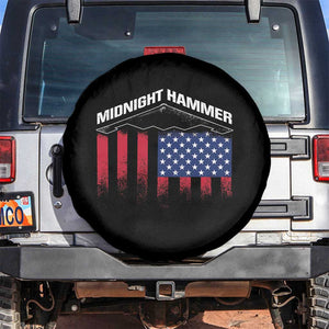 Operation Midnight Hammer Spare Tire Cover Tactical Warfare Jets Bombers Military American Flag TS10 No hole Black Print Your Wear