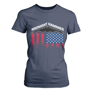 Operation Midnight Hammer T Shirt For Women Tactical Warfare Jets Bombers Military American Flag TS10 Navy Print Your Wear