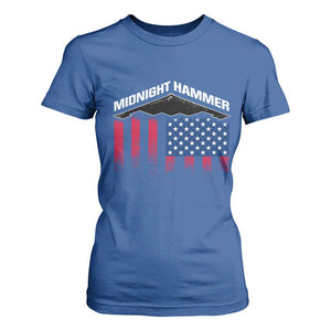 Operation Midnight Hammer T Shirt For Women Tactical Warfare Jets Bombers Military American Flag TS10 Royal Blue Print Your Wear