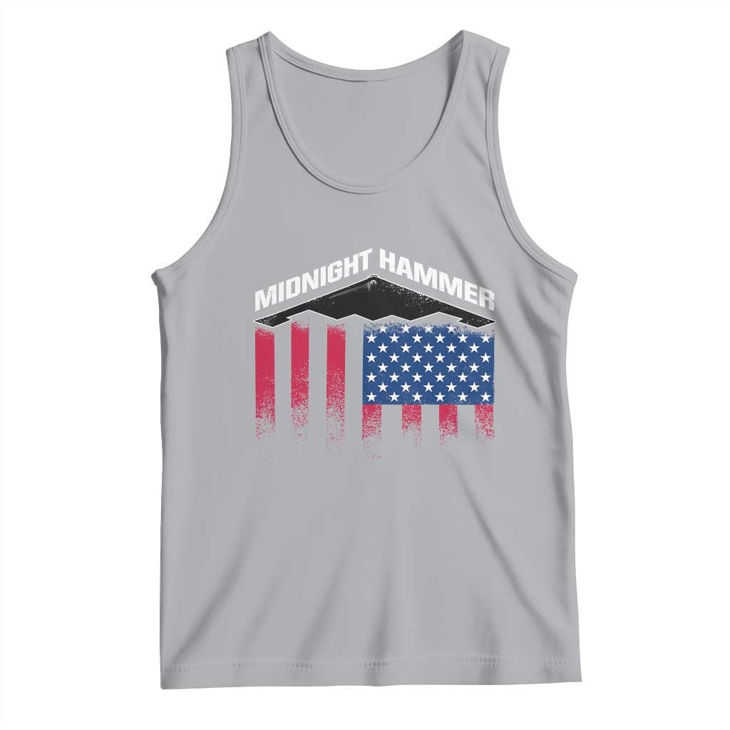 Operation Midnight Hammer Tank Top Tactical Warfare Jets Bombers Military American Flag TS10 Athletic Heather Print Your Wear