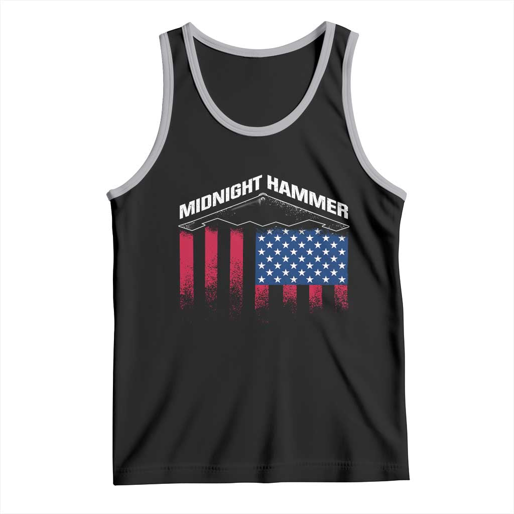 Operation Midnight Hammer Tank Top Tactical Warfare Jets Bombers Military American Flag TS10 Black Athletic Heather Print Your Wear