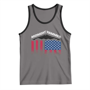 Operation Midnight Hammer Tank Top Tactical Warfare Jets Bombers Military American Flag TS10 Deep Heather Black Print Your Wear
