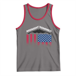 Operation Midnight Hammer Tank Top Tactical Warfare Jets Bombers Military American Flag TS10 Deep Heather Red Print Your Wear