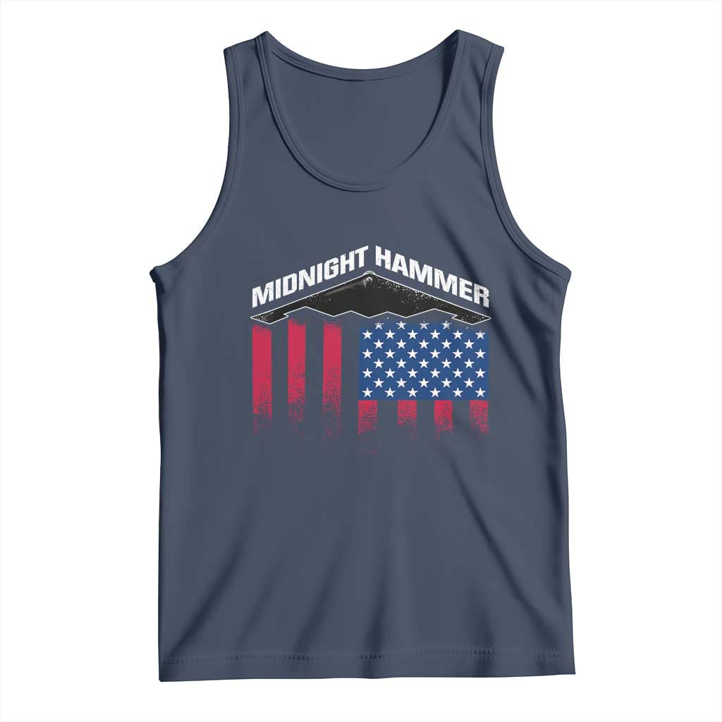 Operation Midnight Hammer Tank Top Tactical Warfare Jets Bombers Military American Flag TS10 Navy Print Your Wear