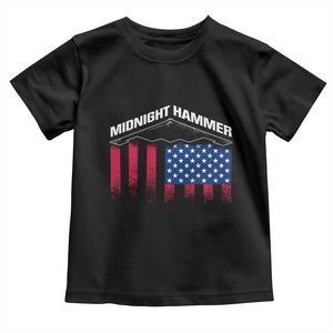 Operation Midnight Hammer Toddler T Shirt Tactical Warfare Jets Bombers Military American Flag TS10 Black Print Your Wear